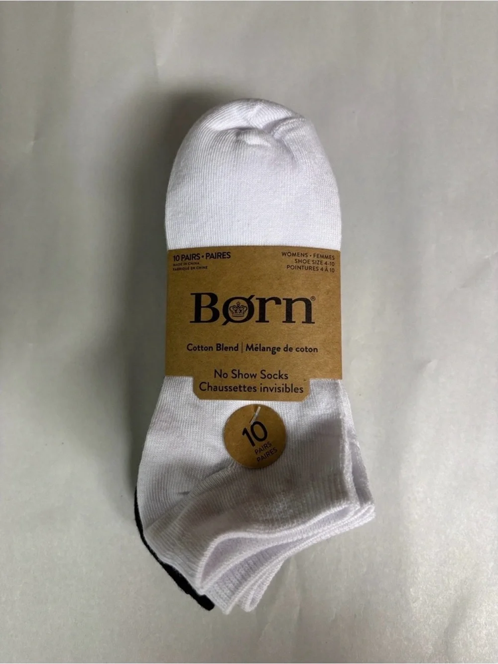 New Born Socks Women’s 10 Pair Cotton Blend Black & White No Show Socks Casual